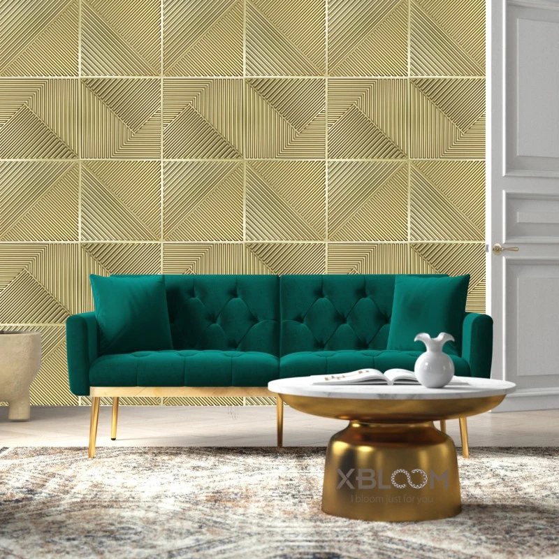 10 pz Pannello Murale 3D 30x30 cm Mosaico Oro Decorazione Della Parete Interna per Soggiorno Camera Da Letto Hotel Ufficio Esports gioco 3D Wall Sticker 5