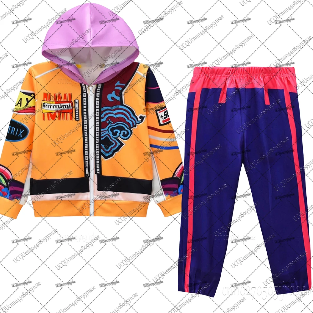2025 Vendita Calda K-Pop Demon Rumi Zip Up Felpe + Pantaloni Lunghi Inverno Bambini Vestiti Cosplay Ragazza Ragazzo Halloween Regali Di Natale 1