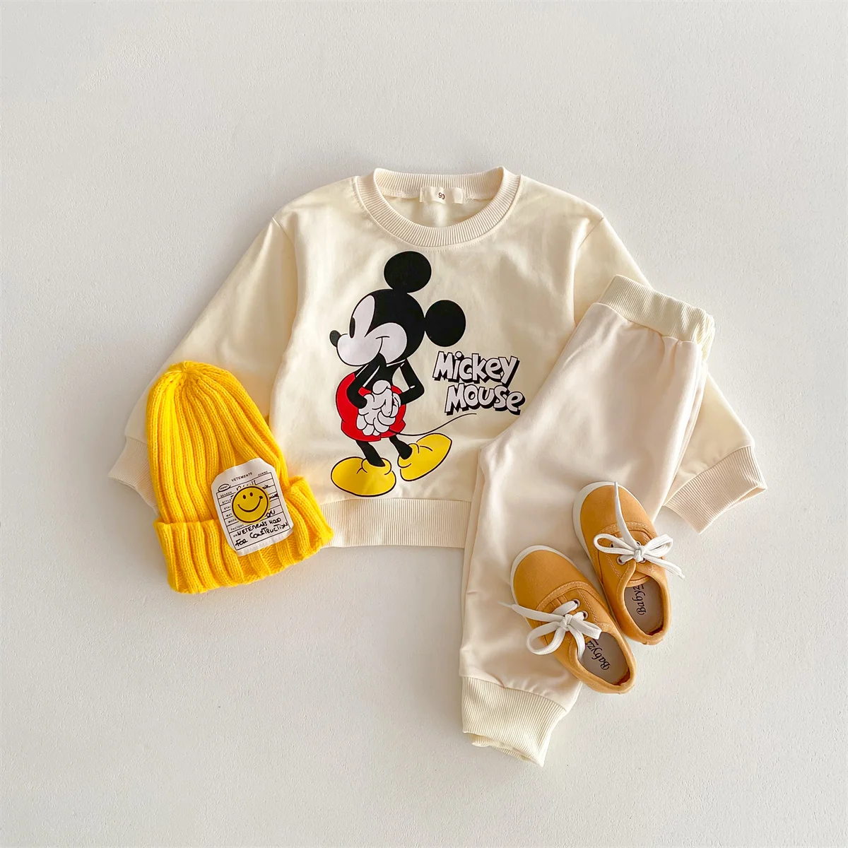 2 pz/set Felpa + Pantaloni Della Tuta Delle Ragazze Dei Ragazzi Disney Cartoon Mickey Bambini Tuta Primavera Autunno Abbigliamento Per Bambini Abiti Casual 3