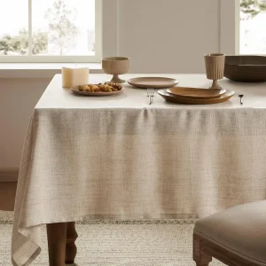 Tovaglia in lino Boho per tavoli rettangolari, tovaglia francese lavabile per feste, tavolo da pranzo da cucina per interni ed esterni 1