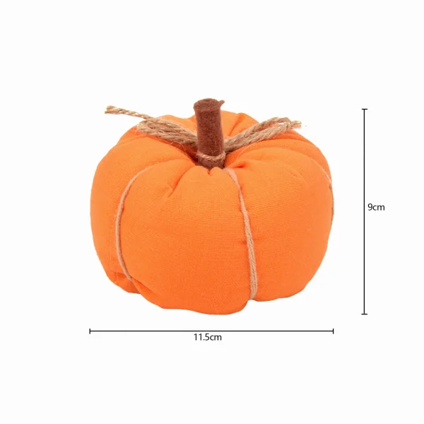 Decorazione di zucca in tessuto per il Ringraziamento da 4 pezzi, mini ornamento di zucca artistica di Halloween, decorazione del centro del tavolo da pranzo 3