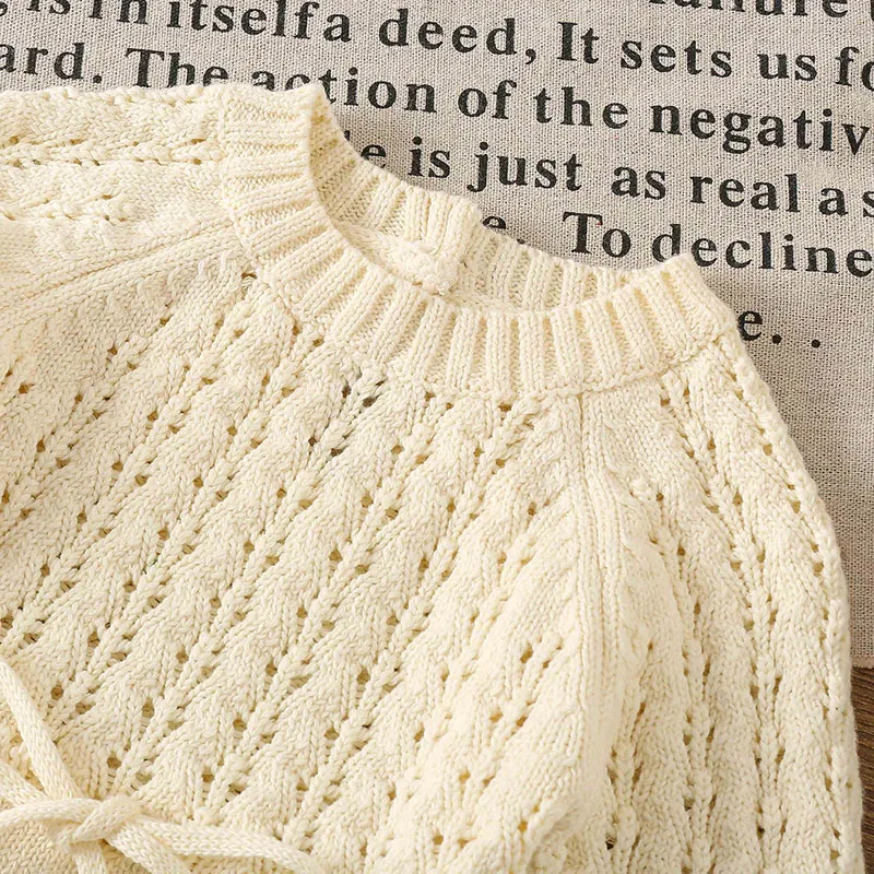 Body per neonato autunnale Vestiti per maglieria per neonata Manica lunga Tuta per neonato Set pagliaccetto lavorato a maglia invernale Abbigliamento per neonata 3