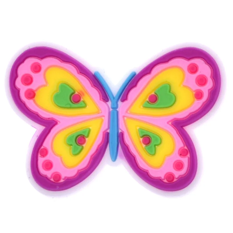 Disney Farfalla Colorata 10-100pcs Scarpe Pendenti e Ciondoli Borsa per Scarpe in PVC Accessori per Zoccoli Sandali Decorazione Fibbia Regali per Bambini 5
