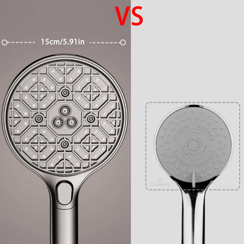 Soffione doccia ad alta pressione Nuovi 4 modalità Jet Potente pressurizzato Spa Spray Rubinetto per doccia a risparmio idrico Accessori per il bagno 5