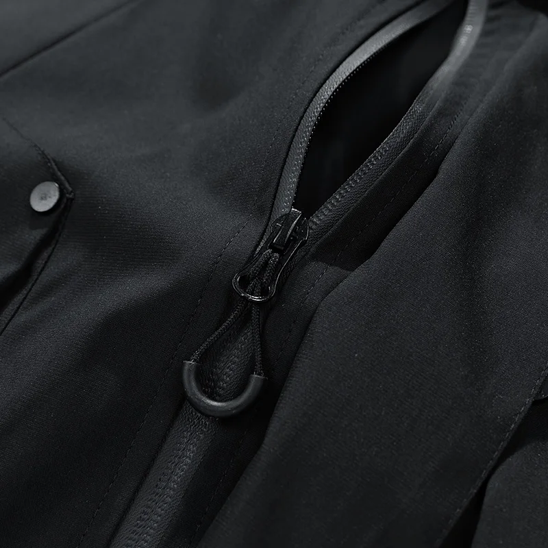 Giacca da uomo Giacca a vento con cappuccio Trench Oversize 6XL 7XL 8XL Plus Size Impermeabile Nero Bomber da campeggio Allentato Sottile Softshell 4