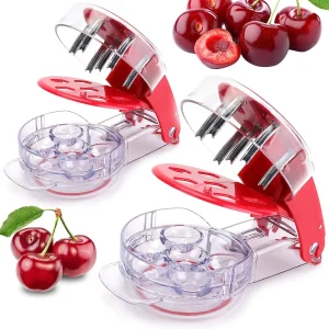 Strumenti per la rimozione del pozzo di ciliegie a sei fori Accessori per la casa Dispositivo per la rimozione della puntura della data rossa Gadget da cucina per pozzo di ciliegia a pressione 1