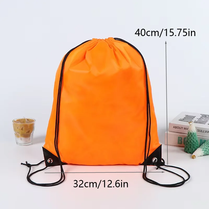 Zaino con coulisse con logo personalizzato da 10/20/30/50 pezzi - Sacco sportivo leggero per esterni per escursioni, campeggio, palestra e viaggi 2