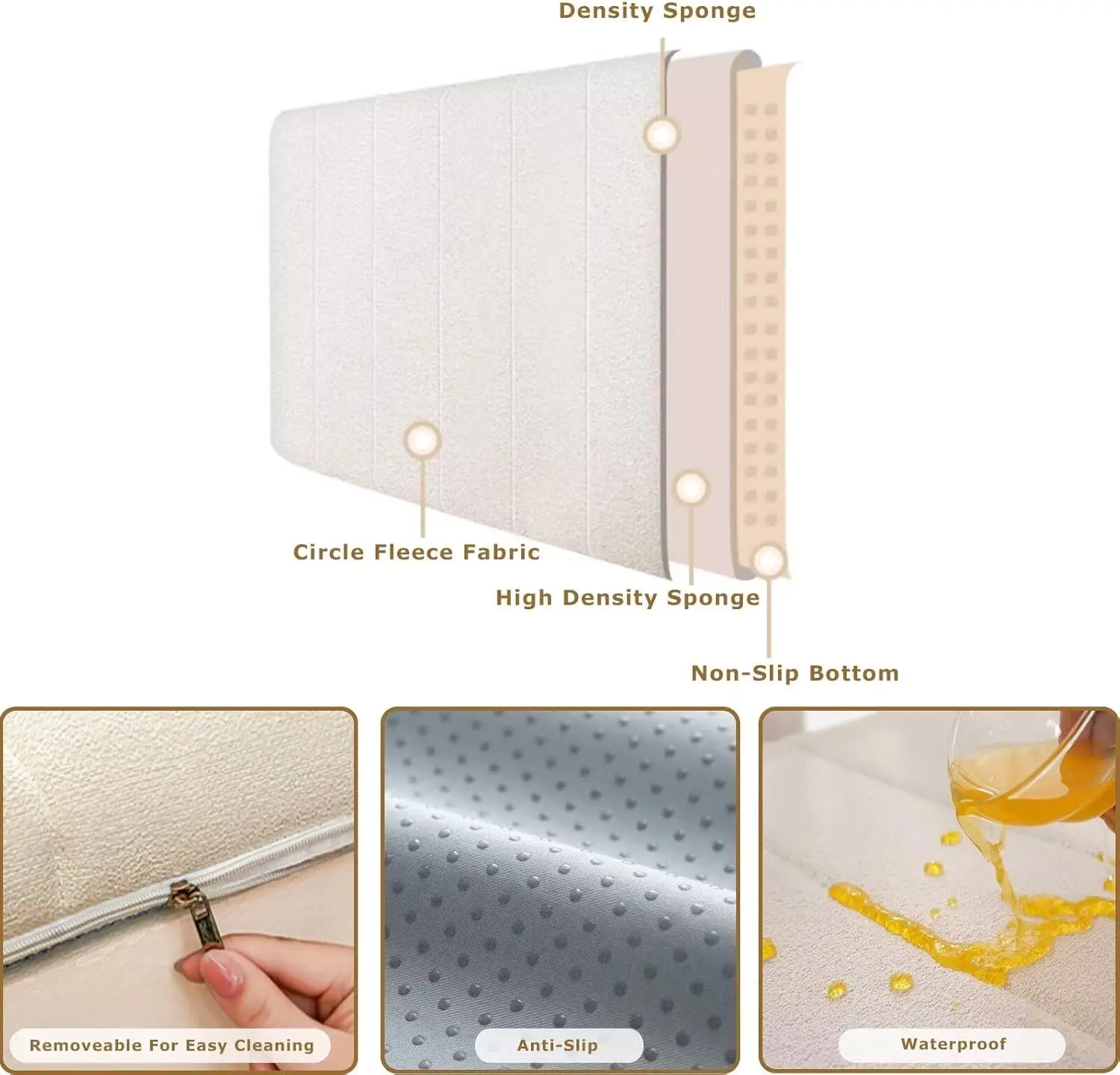 Cuscini da panca impermeabili personalizzati da 6 cm Cuscino per sedile per sedia a bovindo in velluto Teddy per interni/esterni Cuscino decorativo Schienale per altalene da giardino 2