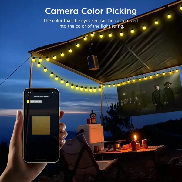 Stringa luminosa a LED 10M 50 lampadine Lucine impermeabili USB Bluetooth per decorazioni natalizie per feste festival fai da te all'aperto 6