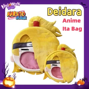Naruto Deidara Zaino in peluche Itabag Borsa cosplay anime Kawaii Bocca grande Ita Borsa Borse a tracolla trasparenti Regali per esposizione di badge 1