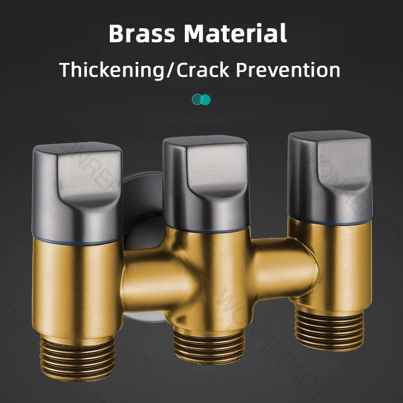 G1/2 Rubinetto per lavatrice multifunzione Rubinetto per acqua in ottone Valvola ad angolo ad apertura rapida Accessori per attrezzi da bagno montati a parete 4