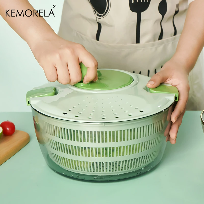 KEMORELA verdure insalata Spinner lattuga verdura disidratatore verdure rondella scolapiatti colino Crisper per il lavaggio asciugatura foglia 1