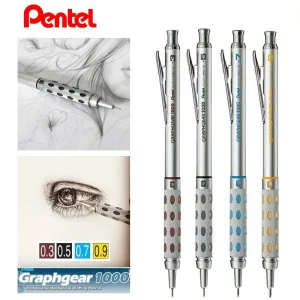 Giappone Pentel Matita meccanica GraphGear 1000 Barra metallica Matite automatiche premium Disegno Disegno Schizzo Disegno di cancelleria 1