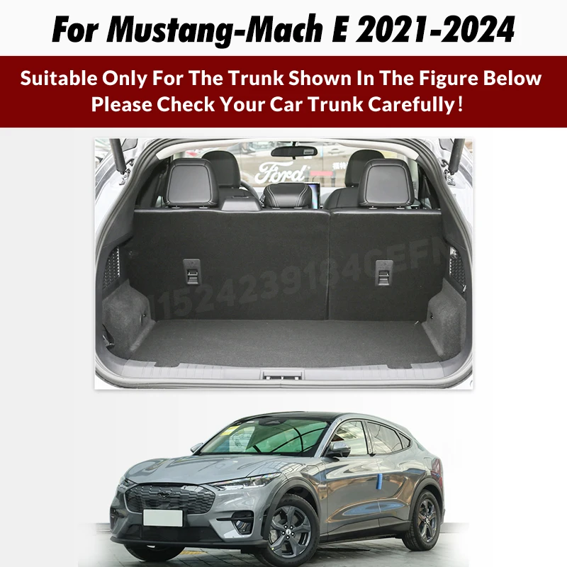 Per Ford Mustang Mach-E 2021 2022 2023 2024 Tappetini per bagagliaio di un'auto Tappetino personalizzato Tappetini per piedi per auto Copertura per tappeti Accessori interni 2
