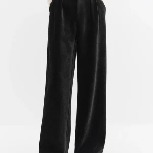 FSLE Pantaloni da pendolare a vita alta con gamba dritta in maglia Tros da donna eleganti dimagranti lunghi fino al pavimento Collezione invernale 2025 Nuovo arrivo 1