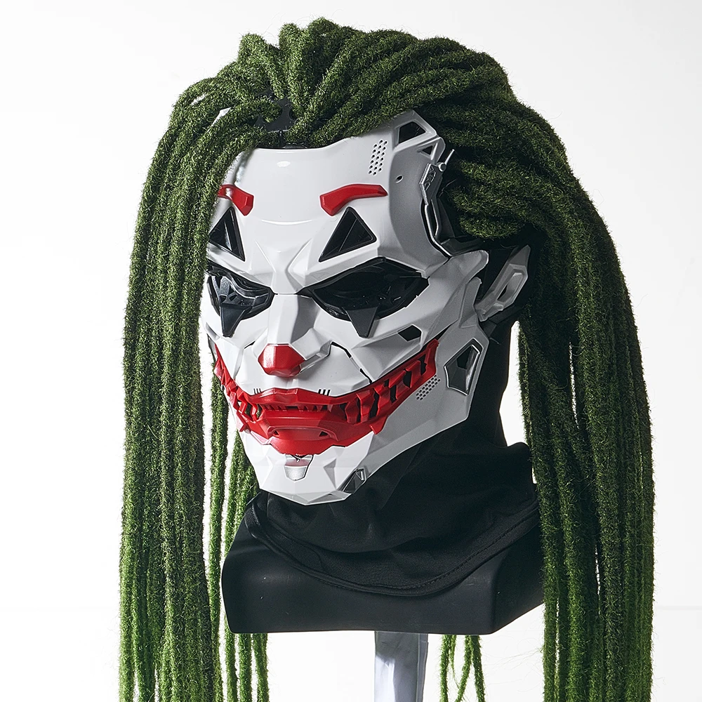 Maschere Joker Maschere Cyberpunk Trecce da clown 2d Cosplay Resina Prodotti personalizzati Halloween Anime Oggetti di scena e regali di ruolo Giocattoli 5