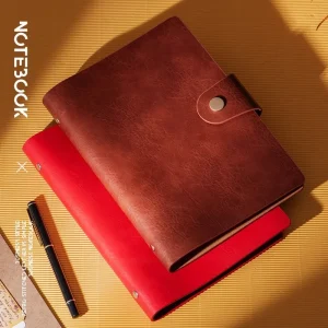 2025 A5 Quaderno aziendale in pelle all'ingrosso, raccoglitore ricaricabile con fibbia per uso in ufficio, diario e agenda personalizzabili 1