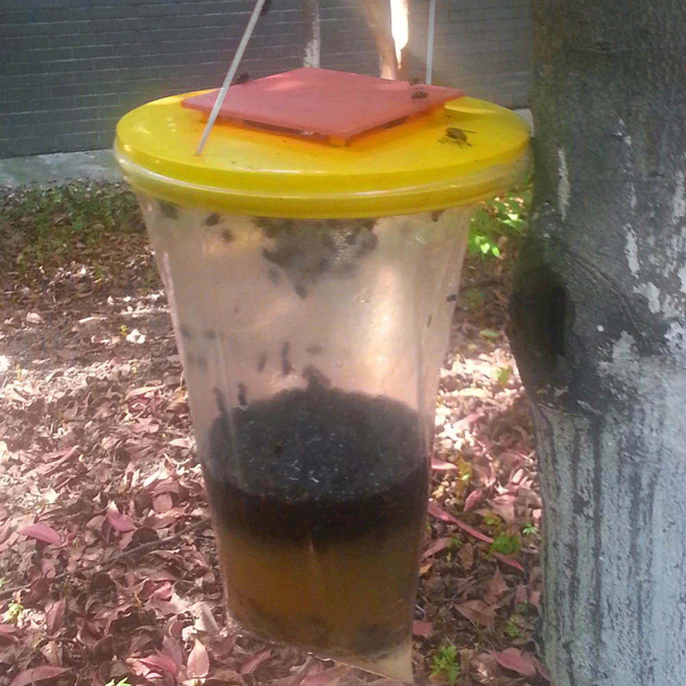 1-5PCS Usa E Getta Appeso Trappola Per Mosche Borsa Usa E Getta Trappola Per Mosche Non Tossico Trappola Per Zanzare Catcher Fly Vespa Insetto Bug Killer per Outd 3