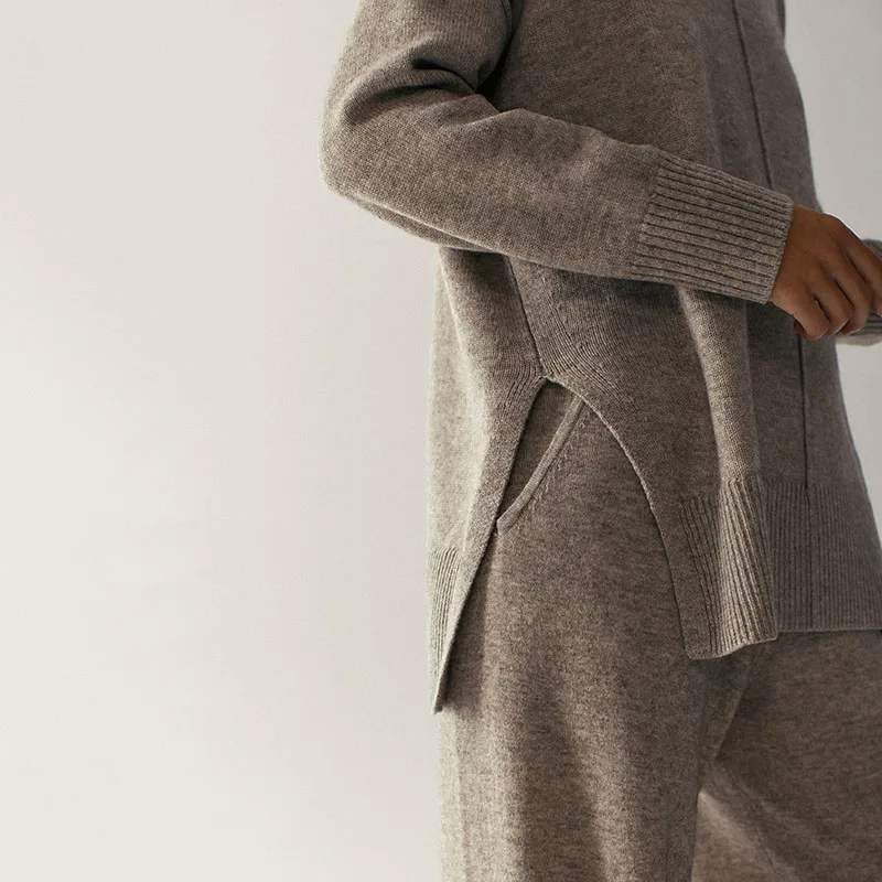 Ethereal MD 2025 massidutti primavera nuovo stile di abito lavorato a maglia in misto lana stile mantello casual e alla moda da donna 4