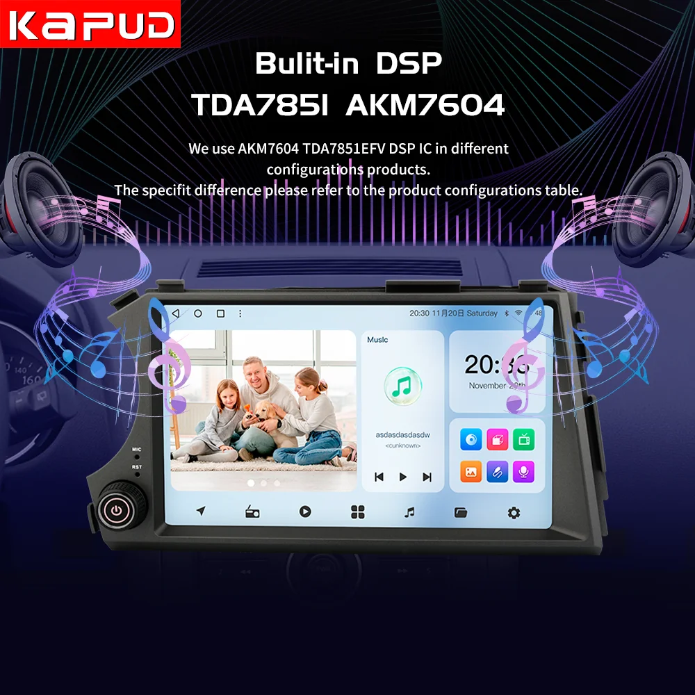 Kapud-Radio per auto 8′′ Android 14 Carplay Auto GPS per Ssangyong Kyron Actyon 2005-2013 BT Video 2 din Lettore multimediale Wifi SWC 3