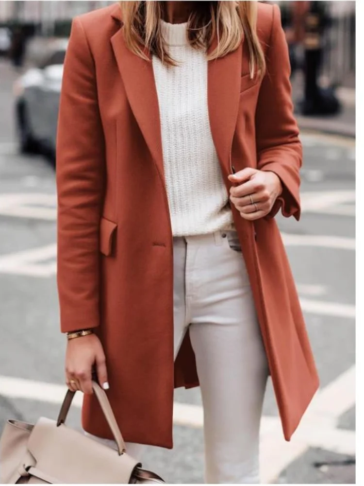 Cappotti in misto lana da donna Capispalla Trench da donna invernale caldo con giacche streetwear foderate Femela Novità in cappotti 1