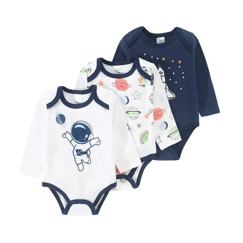 IYEAL 3 pz/lotto bambino manica lunga 100% cotone vestiti neonati maschi ragazze Body 0-12 mesi neonato Bebe tuta abbigliamento 2