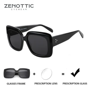ZENOTTIC 2025 Nuovi Arrivi Farfalla Polarizzata Occhiali Da Sole Da Vista Acetato Miopia Occhiali Da Sole Quadrato Ombra Ottica per Le Donne 1