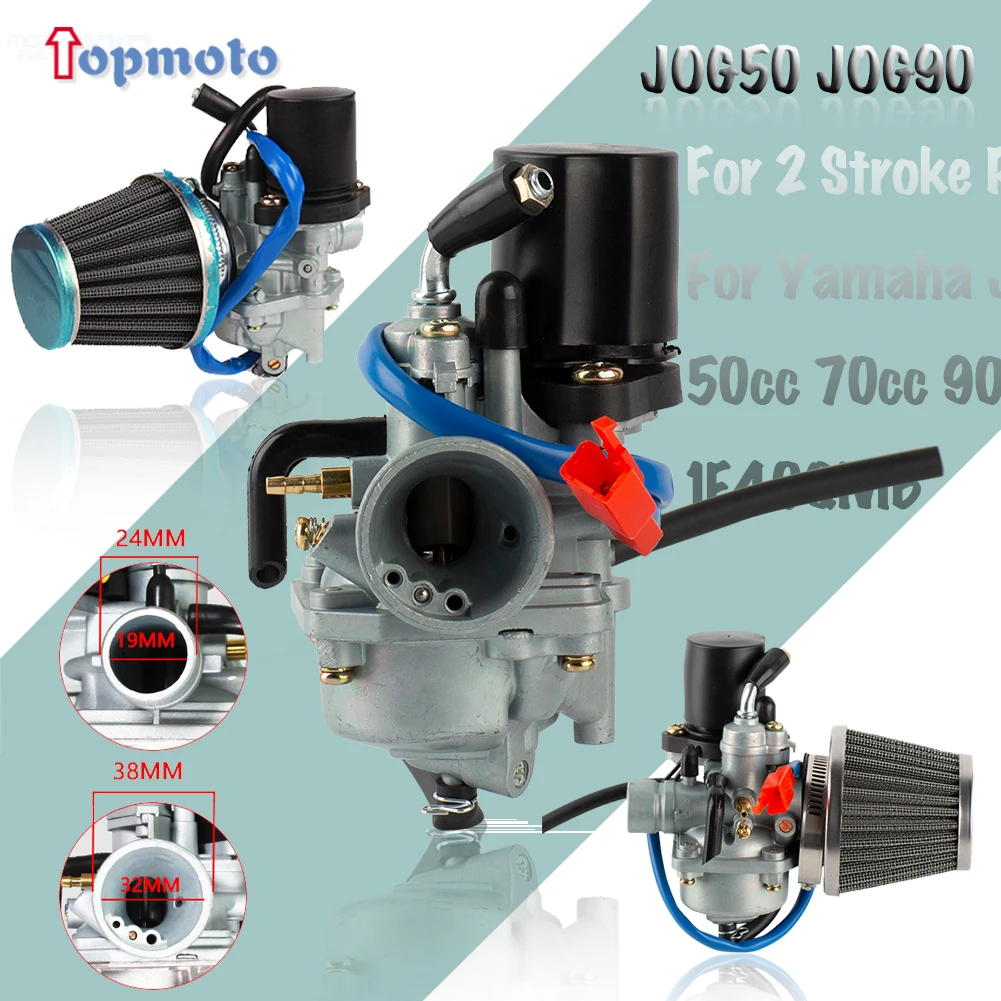 Jog50 Carburatore Per Yamaha Jog 50 50cc JOG90 PZ19J 19mm 2 Tempi 1E40QMB Moto Scooter Carburatore Con Filtro Aria 1