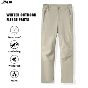 JNLN Pantaloni da trekking invernali impermeabili per donna Pantaloni cargo in pile termico antivento Trekking Alpinismo Sport Pantaloni caldi 1