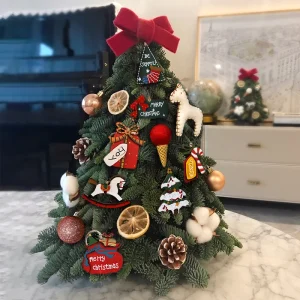 Decorazione natalizia per la casa Albero di Natale 2025 nuova simulazione mini desktop ins decorazione del vento Piccolo ornamento fai da te 1