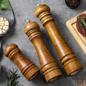 5/8/10 pollici in legno sale pepe smerigliatrice mulino shaker rotore utensile da cucina spezie condimento gadget accessorio cucina articoli essenziali 1