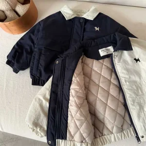 Ragazzi addensano giacca sottile cappotto caldo invernale bambini cartoni animati vestiti di cotone autunno nuova giacca da baseball per ragazze capispalla per bambini 1
