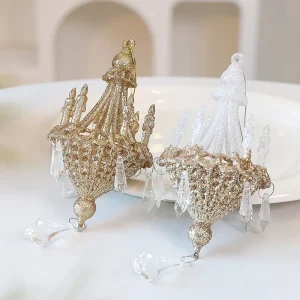 Decorazioni natalizie Ornamenti in plastica dorata - Decorazioni per appendere l'albero di Natale e finestre Adornos Navidad 2025 Forniture natalizie 1