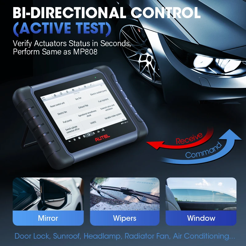 Autel MaxiCOM MK808S OBD2 Scanner Automotivo Strumento diagnostico per auto OBD 2 Scanner Test attivo Lettore di codici Strumento di codifica chiave 3