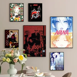 Giapponese Classic Anime NANA Classic Movie poster adesivo di carta impermeabile Coffee House Bar Decor Art Wall Stickers 1