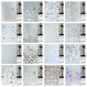 Pellicola per vetri Privacy protezione solare pellicola autoadesiva con blocco UV per il controllo del calore dell'adesivo in vetro colorato opaco smerigliato per la casa 1