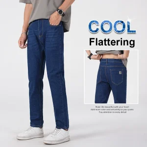 Jeans da uomo autunno inverno 2025 casual stile business leggero slim fit pantaloni lunghi versatili alla moda taglie forti 38 1