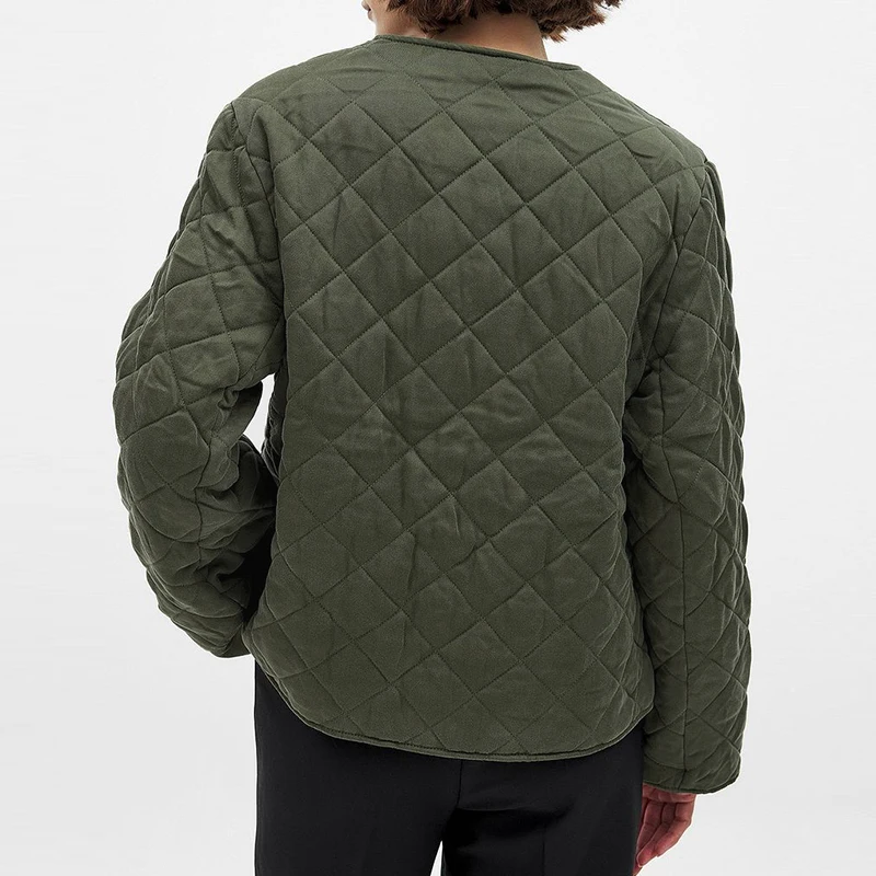 Giacca trapuntata elegante con lacci da donna Nuovo arrivo girocollo manica lunga caldo cappotto invernale con tasche Abiti da donna 2