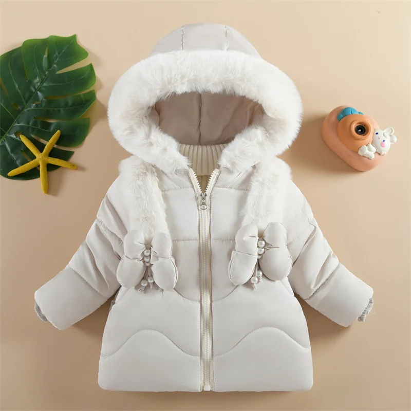 Ragazze Imbottito Imbottiture Cappotti Per Bambini Giubbotti Addensati 2024 Nuovo Con Cappuccio Vestiti di Cotone Per Bambini Casual Tendenza Parka Inverno Bambino Snowsuit 3