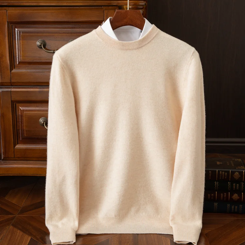 2025 Maglione di cashmere O-Collo Pullover da uomo Allentato Oversize M-3XL Maglia inferiore Autunno Inverno Nuovo Coreano Casual Uomo Top 3