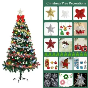 Decorazione natalizia Albero di Natale Ciondolo in peluche Babbo Natale Piccola campana Alce Fiocco di neve Fiocco Stella Borsa fortunata Ciondolo canna di zucchero 1
