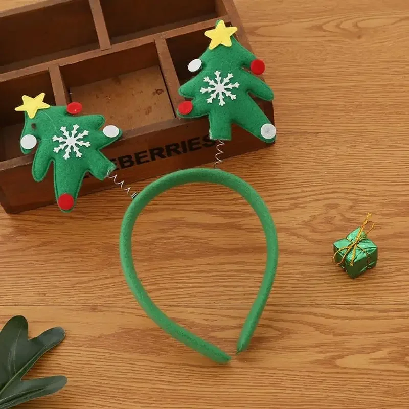 Fasce natalizie cappello di natale fascia per capelli di babbo natale bomboniera per ragazza di natale fascia per capelli per la testa buon natale Decor cerchietto per capelli 3