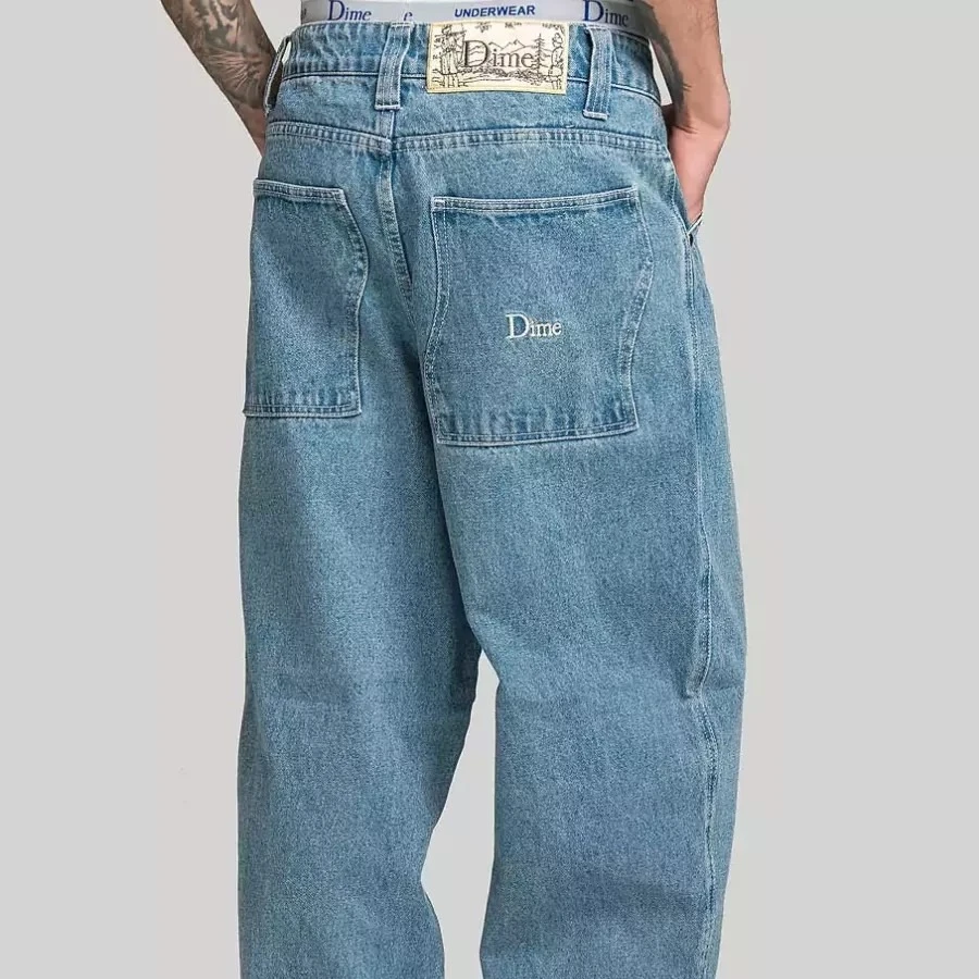 2025 Dime Jeans da uomo Dime Skate Baggy Ricamo Abbigliamento da strada casual e versatile y2k pantaloni casual a gamba larga a vita media 5