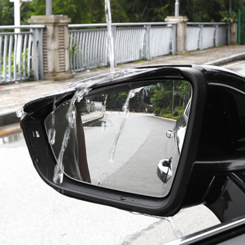 2 pezzi specchietto retrovisore per auto parapioggia visiera per sopracciglia in fibra di carbonio lato retrovisore per auto visiera parasole per neve copertura antipioggia accessori per specchietti auto 3