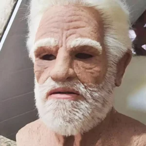 Maschera da uomo anziano di Halloween Simulazione di vicissitudini realistiche Maschera a pieno facciale Gioco di ruolo Copricapo da gioco per feste scolastiche 1