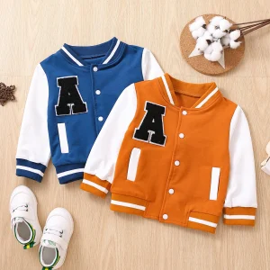 Maglia da Baseball americana lettere di peluche allentate ricamate nuova giacca Casual giuntura bicolore adatta per l'autunno e l'inverno 1