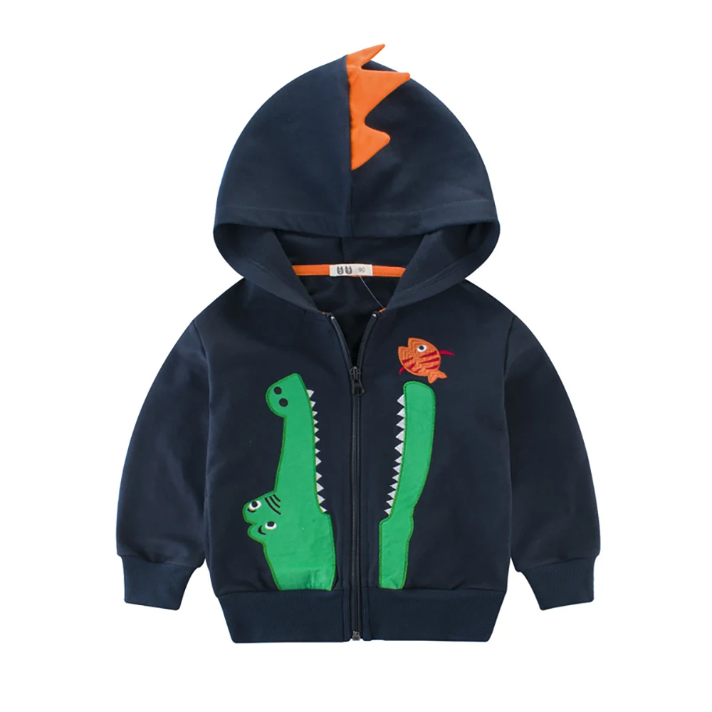Baby Boys 2024 nuova giacca autunnale Little Fish Crocodile Baby felpa Cardigan 1