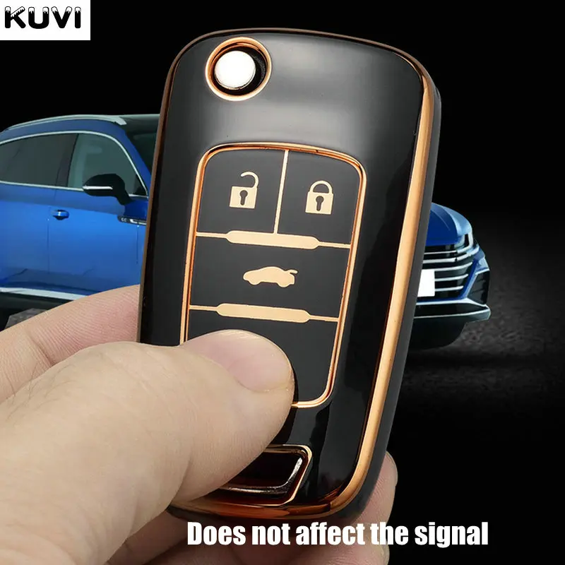 Placcatura TPU Caso Chiave Dell'automobile Borsette Copertura Fob Per Chevrolet Cruze Aveo Trax Sail Malibu Captiva Opel Vauxhall Astra J Corsa Insignia 6