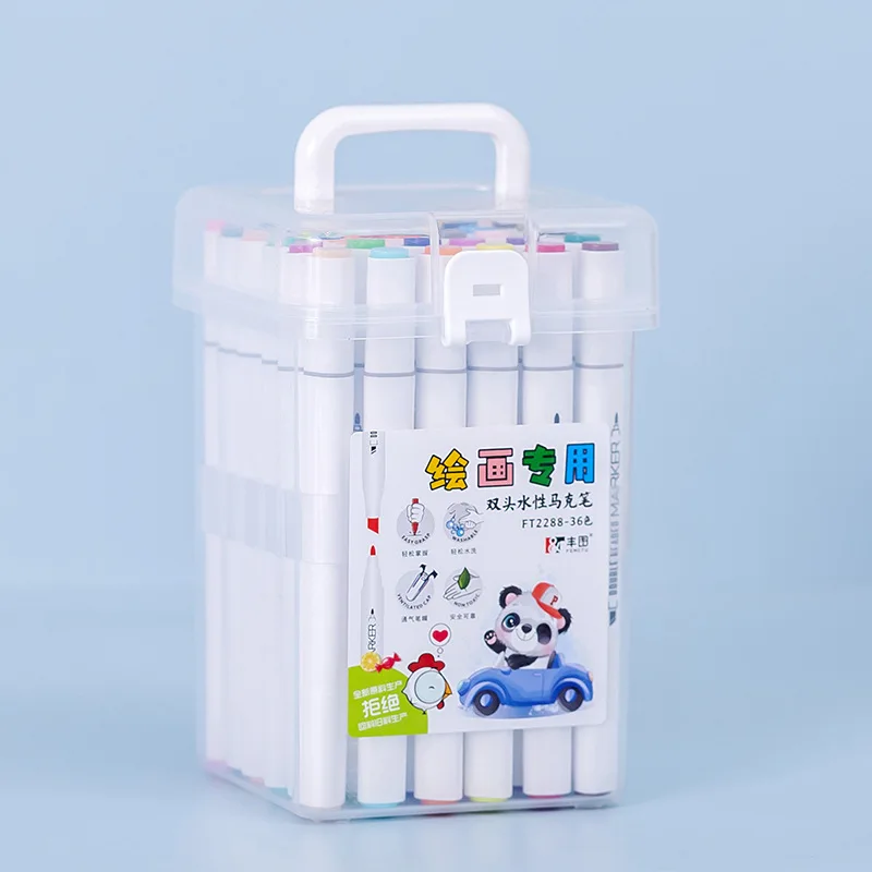 I pennarelli a base d'acqua sono lavabili e hanno colori vivaci sono articoli di cancelleria per imparare a disegnare e marcare 2