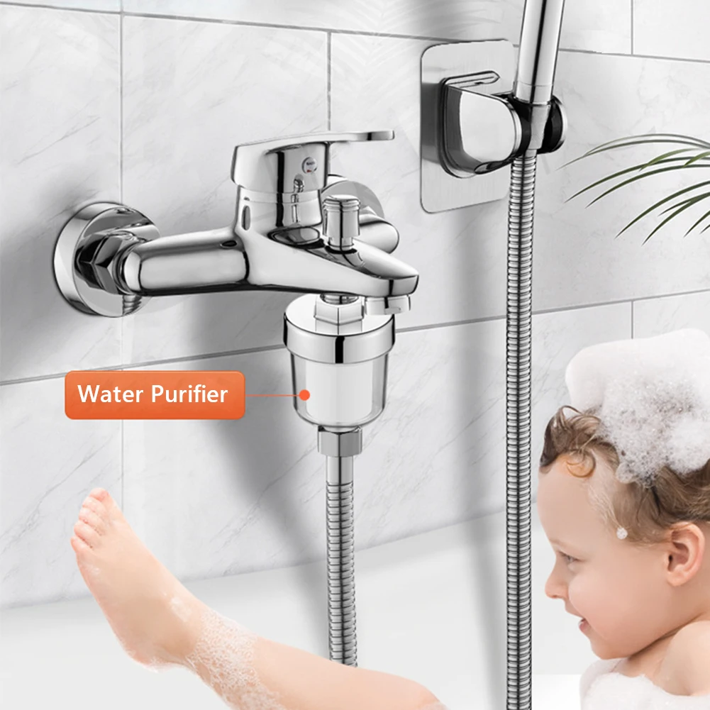 Filtro da bagno sistema di filtrazione del bagno trasparente kit di purificazione della presa d'acqua doccia filtro per uso domestico cotone PP ad alta densità 3